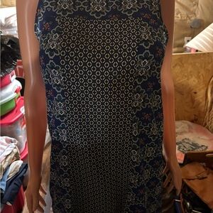 Women’s Xhilaration Elegant Navy Patterned Dress Size L/G